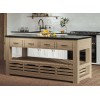 Kitchen Island (Oak) Four Drawer With Black Granite Top