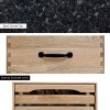 Kitchen Island (Oak) Four Drawer With Black Granite Top