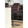 Vintage Brown Leather Bar Stool Vintage Brown Leather Bar Stool