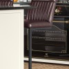 Vintage Brown Leather Bar Stool