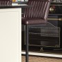 Vintage Brown Leather Bar Stool