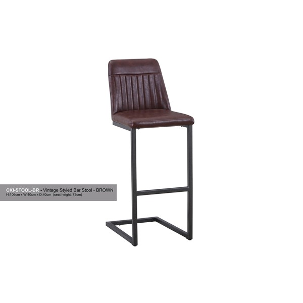 Vintage Brown Leather Bar Stool Vintage Brown Leather Bar Stool