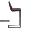 Vintage Brown Leather Bar Stool