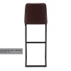 Vintage Brown Leather Bar Stool