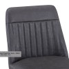 Vintage Grey Leather Bar Stool