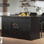 Black Kitchen Island With Black Granite Worktop