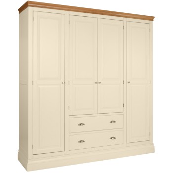 Lundy Painted Quad Wardrobe With Drawers