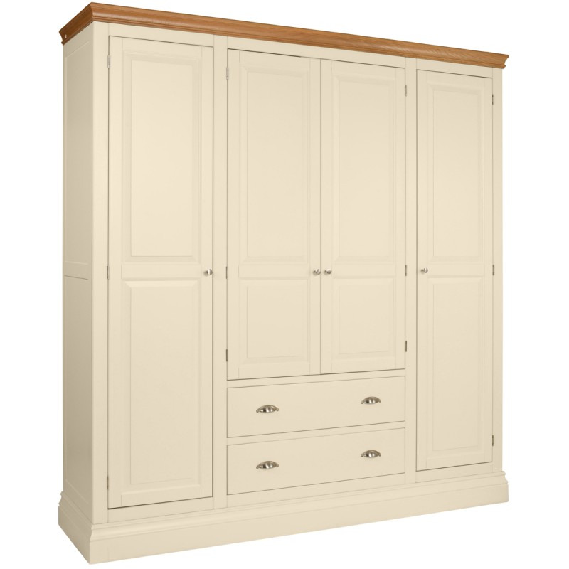 Lundy Painted Quad Wardrobe With Drawers