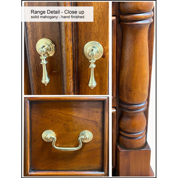 La Reine Mahogany Dresser Top (Hutch) **Dresser TOP ONLY
