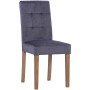 Moreton Oak Graphite Velvet Chair