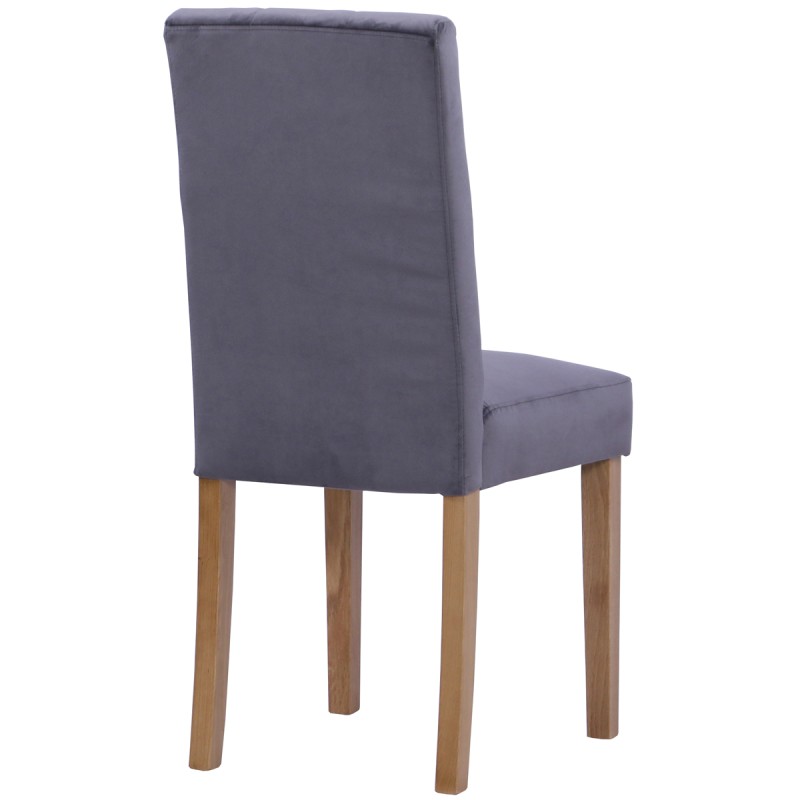 Moreton Oak Graphite Velvet Chair