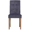 Moreton Oak Graphite Velvet Chair