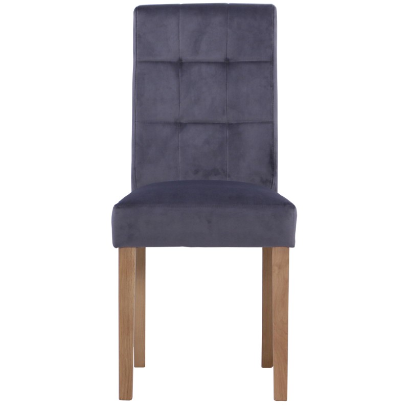 Moreton Oak Graphite Velvet Chair