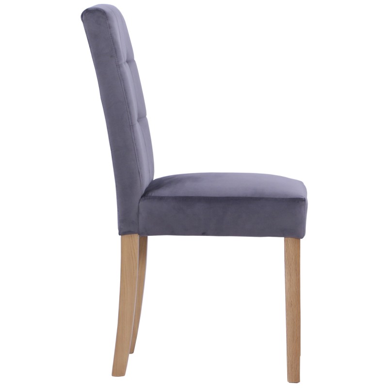 Moreton Oak Graphite Velvet Chair