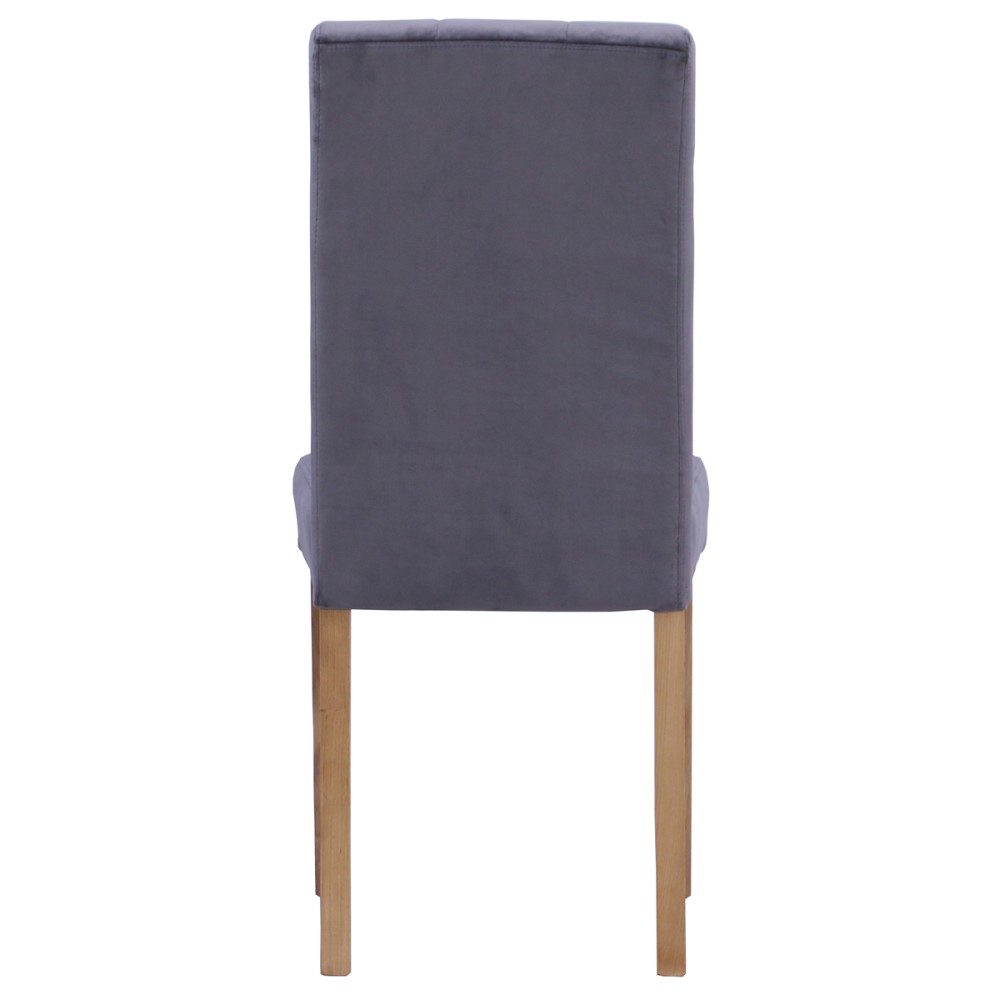 Moreton Oak Graphite Velvet Chair