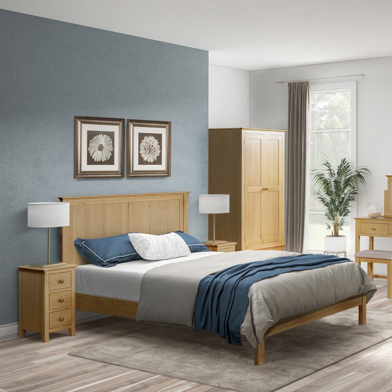 Moreton Oak 3' Single Panel Bed