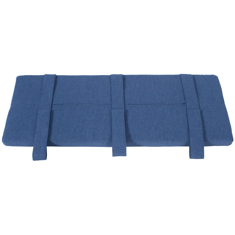 Moreton Blue Fabric Bench Seat Pad