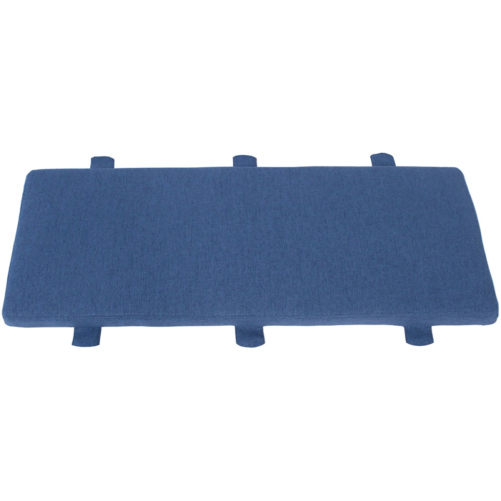 Moreton Blue Fabric Bench Seat Pad