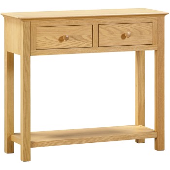 Moreton Oak 2 Drawer Console Table