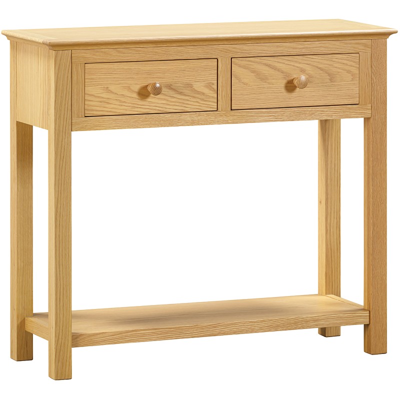 Moreton Oak 2 Drawer Console Table