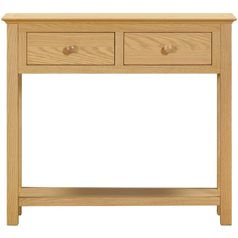 Moreton Oak 2 Drawer Console Table