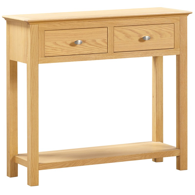 Moreton Oak 2 Drawer Console Table