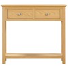 Moreton Oak 2 Drawer Console Table