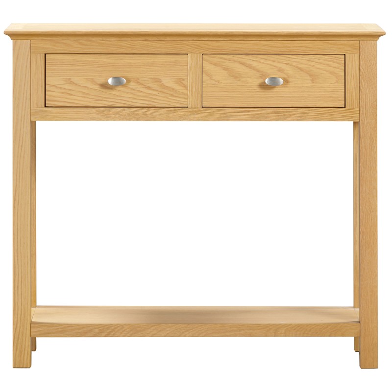 Moreton Oak 2 Drawer Console Table