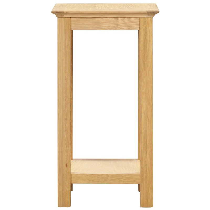 Moreton Oak Tall Lamp Table with Shelf