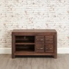 Mayan Walnut Four Drawer Television Cabinet