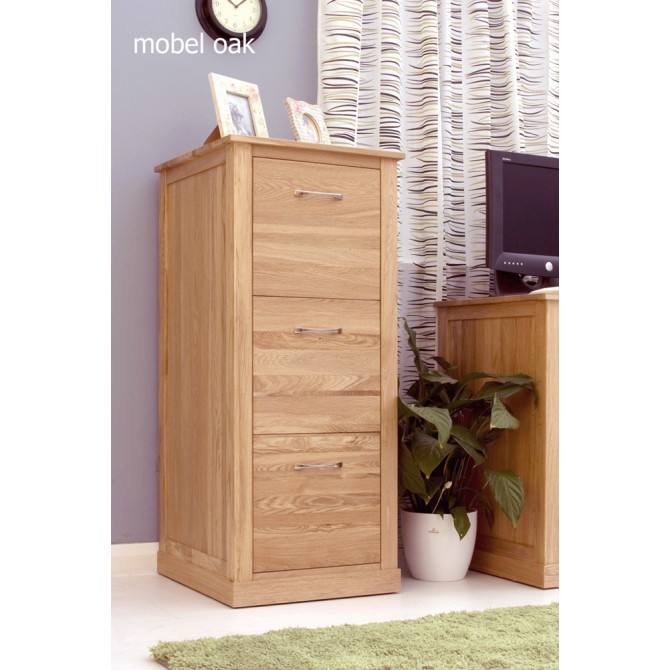 Mobel Oak 3 Drawer Filing Cabinet