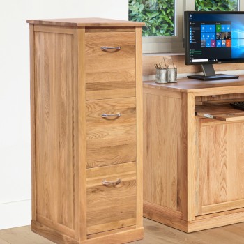 Mobel Oak 3 Drawer Filing Cabinet