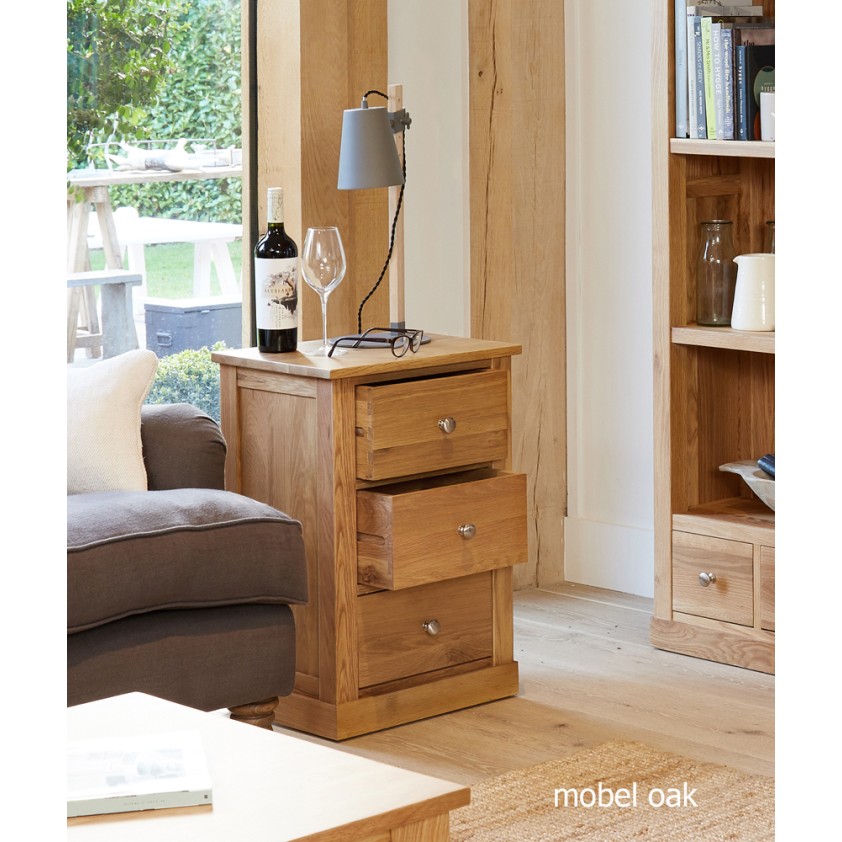Mobel Oak Three Drawer Lamp Table Mobel Oak Three Drawer Lamp Table