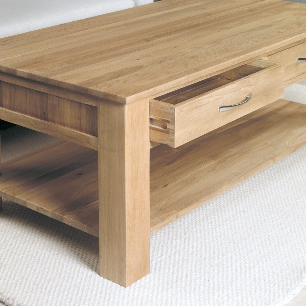 Mobel Oak Four Drawer Coffee Table Mobel Oak Four Drawer Coffee Table