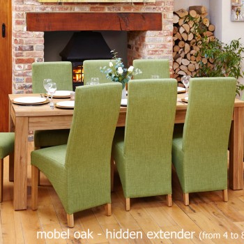 Mobel Hidden Extending Oak Dining Table (Seats 4-8)