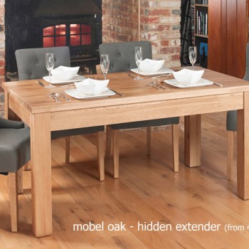 Mobel Hidden Extending Oak Dining Table (Seats 4-8)