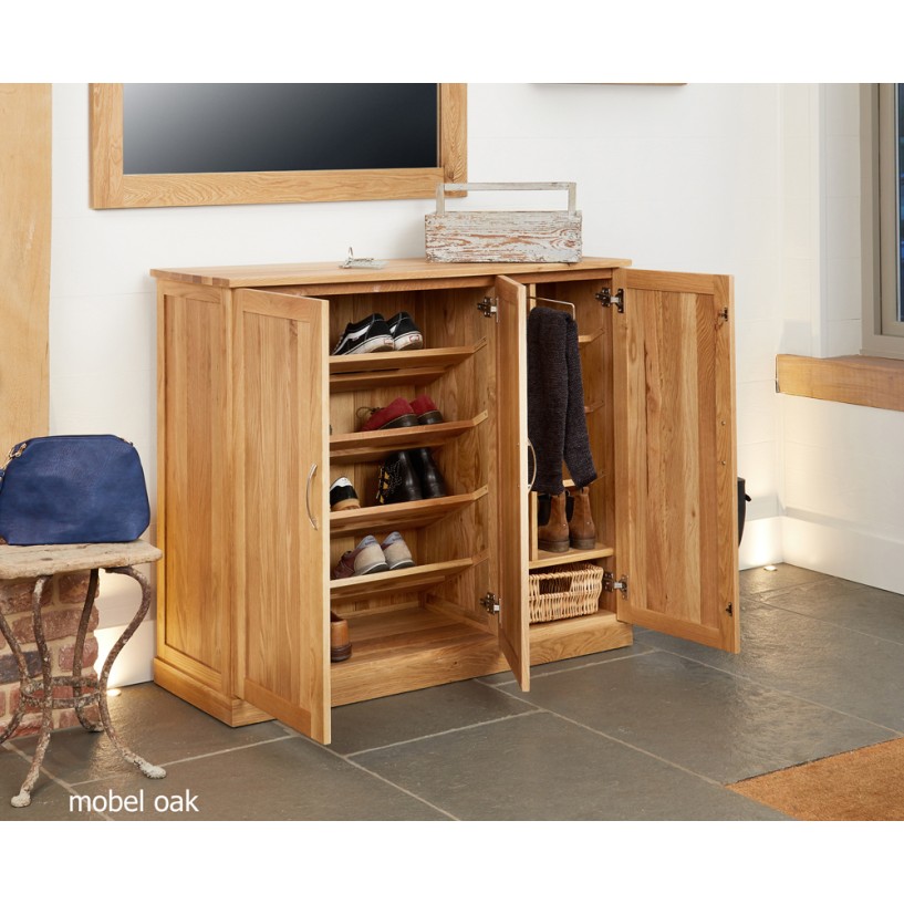 Mobel Oak Extra Large Shoe Cupboard Mobel Oak Extra Large Shoe Cupboard