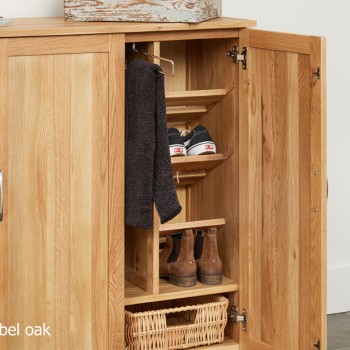 Mobel Oak Extra Large Shoe Cupboard