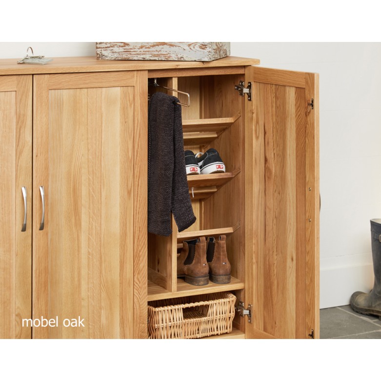 Mobel Oak Extra Large Shoe Cupboard Mobel Oak Extra Large Shoe Cupboard