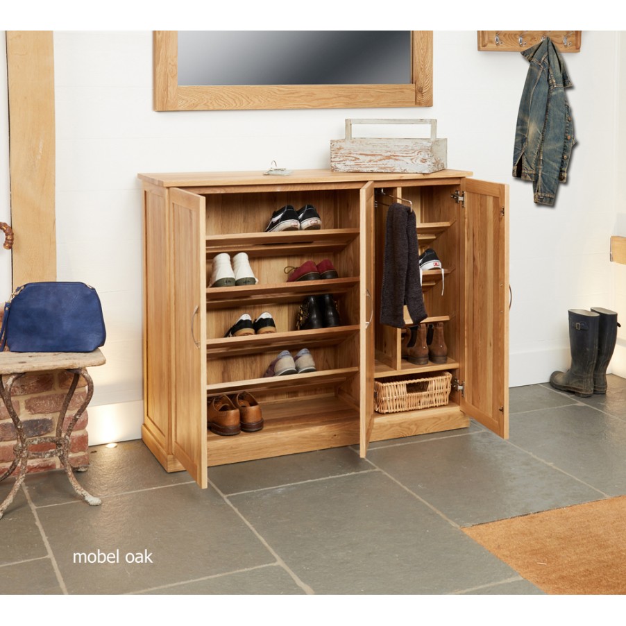 Mobel Oak Extra Large Shoe Cupboard Mobel Oak Extra Large Shoe Cupboard