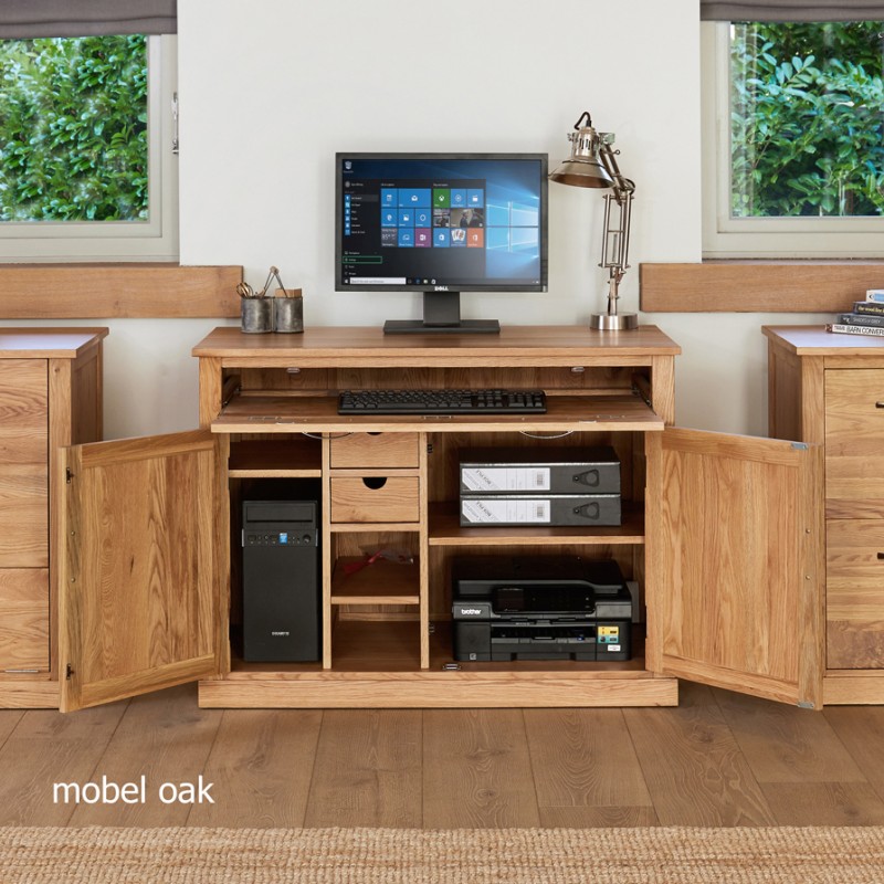 Mobel Oak Hidden Home Office
