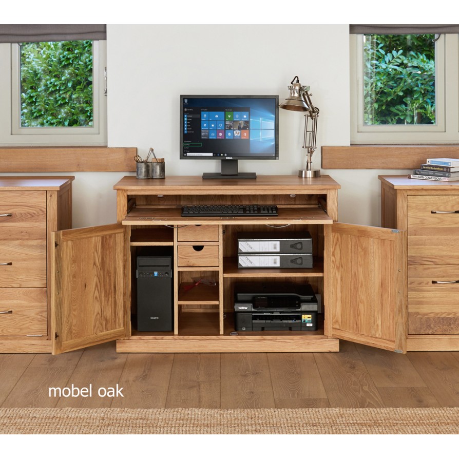 Mobel Oak Hidden Home Office