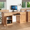 Mobel Oak Large Hidden Office Twin Pedestal Desk