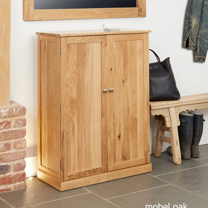 Mobel Oak Large Shoe Cupboard