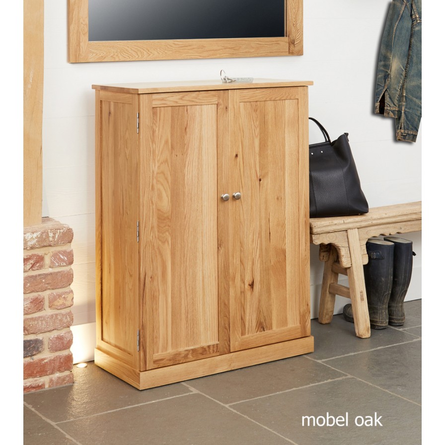 Mobel Oak Large Shoe Cupboard