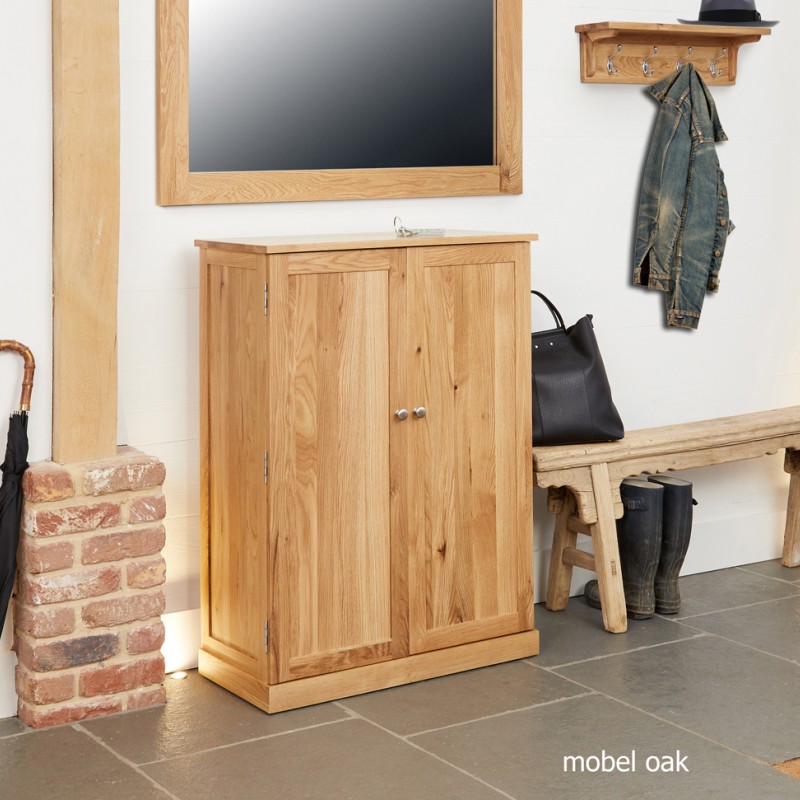 Mobel Oak Large Shoe Cupboard