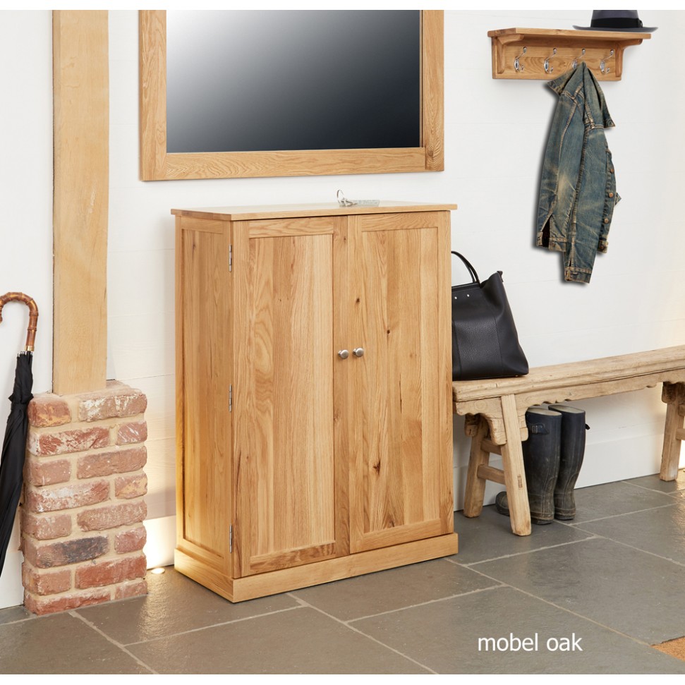 Mobel Oak Large Shoe Cupboard