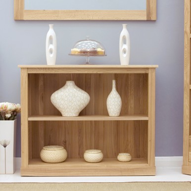 Mobel Oak Low Bookcase