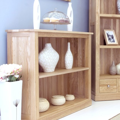Mobel Oak Low Bookcase