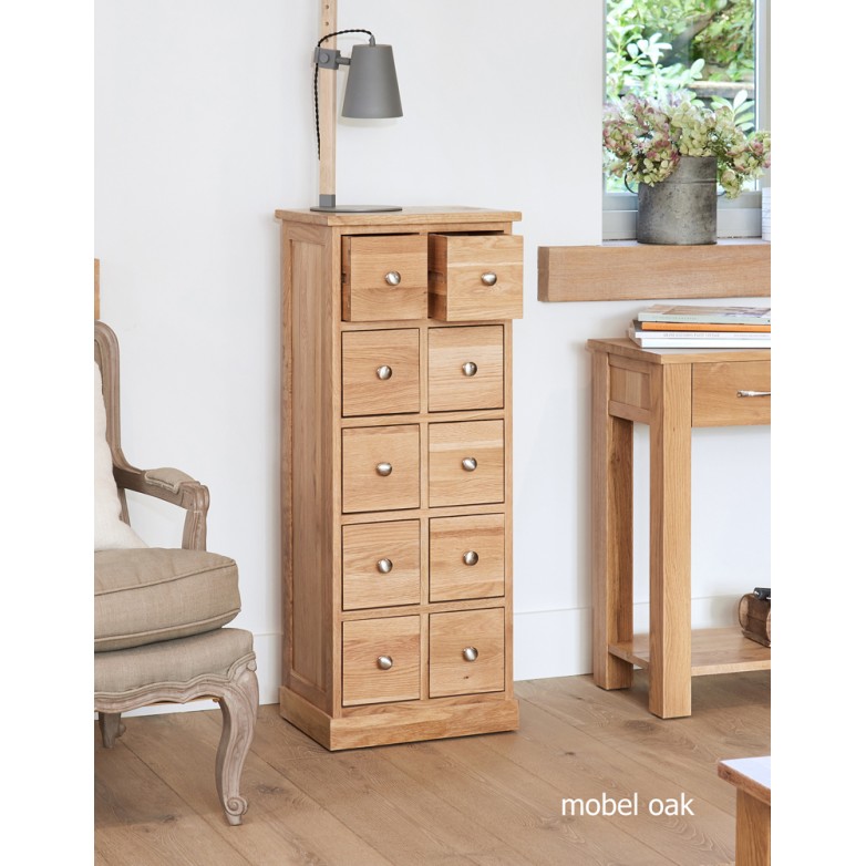 Mobel Oak Multi Drawer DVD / CD Storage Chest Mobel Oak Multi Drawer DVD / CD Storage Chest
